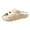 Beige, variant on Men's Open Toe Slippers Women Breathable Home Knit Memory Foam Non Slip Massage Sole Slides Summer Outdoor Walking Shoes Brown Size 9