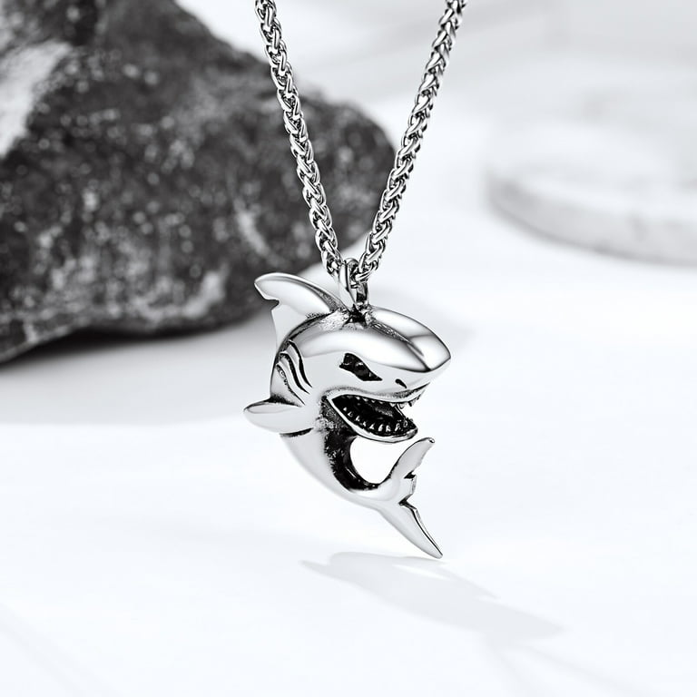 Stainless Steel Punk Men Simple Pendant Necklace Long Chain Women Jewelry  Gift