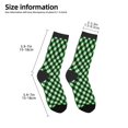 thumbnail image 2 of Naloa Green Argyle Plaid Kids Socks Unisex Kids and Toddlers' Crew Socks, ,1 Pairs, 2 of 5