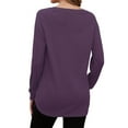 thumbnail image 5 of TARAINYA Women's Daily Wear Long Sleeve Sweatshirt Casual Loose Round Neck Pullover with Pockets, 5 of 9