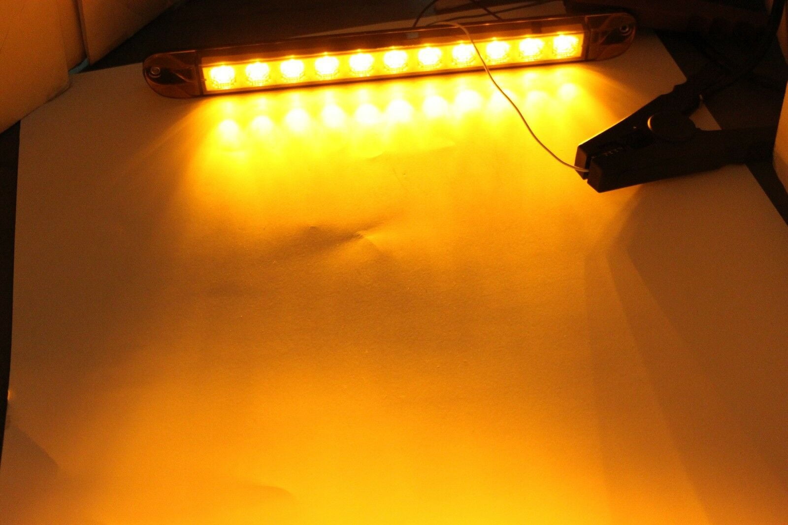 Smiling JuJu LED Truck Trailer Turn Tail Parking Signal Clearance Marker Identification Light Bar Chrome Reflector
