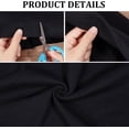 thumbnail image 5 of Knit Sleeve Cotton Fiber Ribbing Fabric 19.69x49.21x0.04 Inch Seamless Rib Cuffs Tubular Rib Cuffing for Cuffs Waistbands Neckline Collar Trim Jacket Sweatshirt Sewing Black, 5 of 9