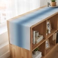 thumbnail image 6 of Table Runners 72 Inches Long Dress Scarves, Blue Grey Ombre Farmhouse Kitchen/Dining Table Runner, Coffee Tablerunners, Farmhouse Gradient Minimalist 16x72 Inch, 6 of 9