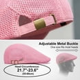 thumbnail image 3 of Minzimin Mens Mesh Newsboy Hat Breathable Summer Flat Cap Beret Gatsby Ivy Driving Hat Adjustable Golf Cap, 3 of 6