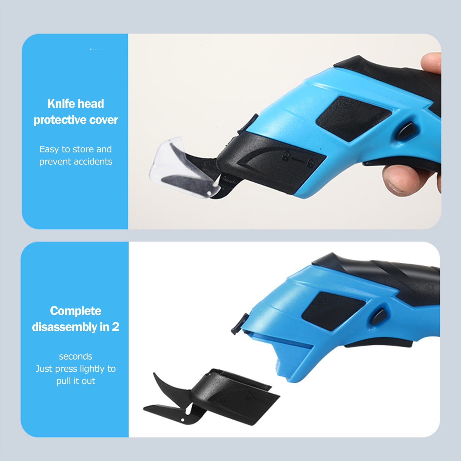 Cordless Electric Scissors Fabric Cutter for Crafts, Box, Sewing, Carpet, & Scrapbooking - Heavy Duty Rotary Shears Metal Cutting Tool - Automatic Cardboard Cutter Fabric Scissor