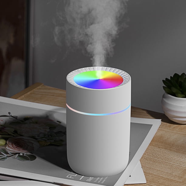 Humidificateur Silencieux Pour Chambre – Brume Fine, Lumière LED 7 Couleurs, Réservoir 180 Ml, USB, Parfait Contre L’air Sec à La Maison Ou Au Bureau