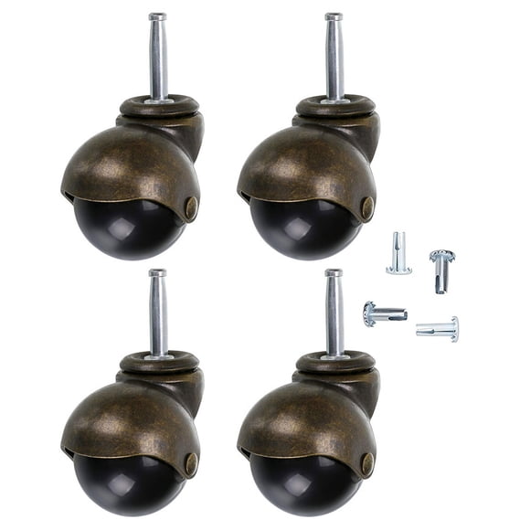 4 ruedas giratorias de 8 x 38 mm para silla de ordenador de oficina y hogar.