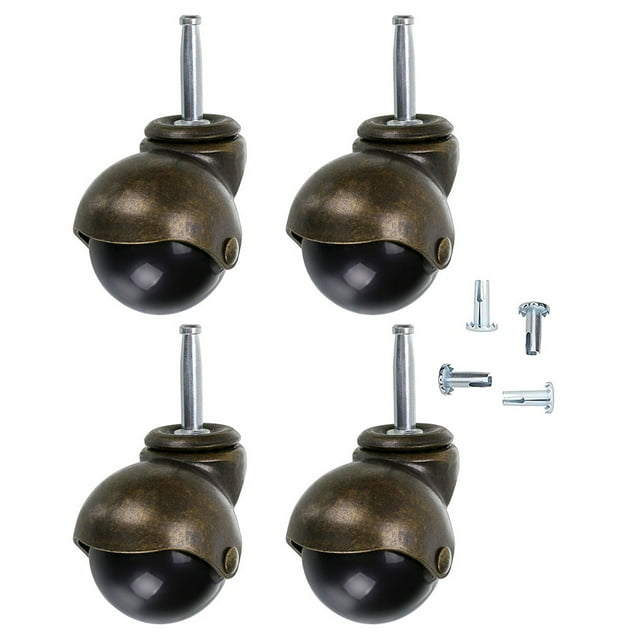 4 ruedas giratorias de 8 x 38 mm para silla de ordenador de oficina y hogar.