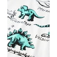 thumbnail image 3 of MyFav Boys Pajamas Set Cotton Dinosaur Christmas Sleepwear Solid Colors Little Big Boys 2 Piece Pajama Set, 3 of 5
