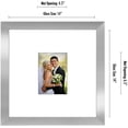 thumbnail image 2 of Americanflat 14x14 Silver Wedding Signature Picture Frame Displays 5x7 Photo with Polished Glass, 2 of 4