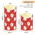 thumbnail image 4 of Red Chevron Baseball Pattern Flameless Candles 2 PCS with Remote Realistic Moving Flame LED Tapered Pillar Set for Home Decor, 4 of 7