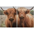 thumbnail image 2 of FREEAMG 36 Inch Length Kitchen Curtains Highland Cows 2 Panels Half Window Sheer Curtains Rod Pocket Farmhouse Short Drapes for Bathroom Cafe Basement, 2 of 6