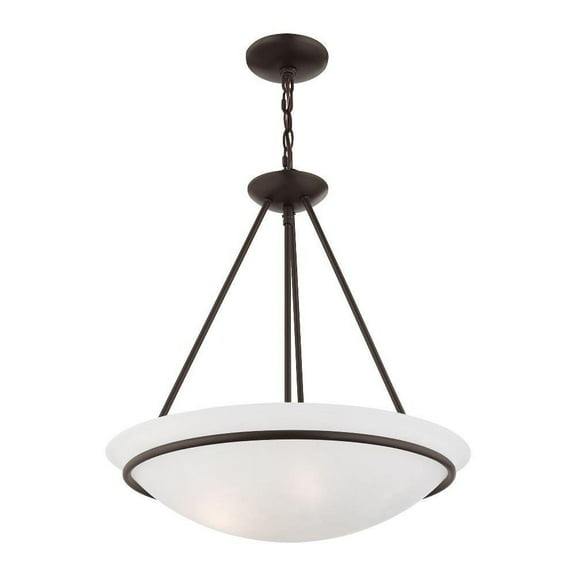 3 Light Pendant in Transitional Style-22 inches Tall and 20 inches Wide-Bronze Finish Bailey Street Home 218-Bel-1119738