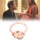 thumbnail image 1 of Anillos para mujer, regalos para mujer, anillo de 26 flores con letras inglesas, pulsera de diamantes de oro rosa, anillo de pareja con letras, pendientes de aleación, 1 of 2