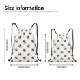 thumbnail image 2 of Saiise Bee Pattern Sports Drawstring Backpack - String Swim Gym Bag with Wet Proof Pocket for Women&Men-Small, 2 of 6