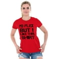 thumbnail image 4 of Flex But Like This Funny Gym Exercise Womens Slim Fit Graphic Tee Brisco Brands L, 4 of 5