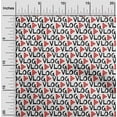 thumbnail image 2 of oneOone Georgette Viscose Red Fabric Text Craft Projects Decor Fabric Printed By The Yard 42 Inch Wide, 2 of 5