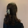 thumbnail image 3 of Semicircle Hair Claws Acetate Checkerboard Crab Clips Shark Clip Hair Clips Hair Accessories For Women Girl(black&white), 3 of 5
