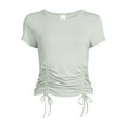 thumbnail image 5 of No Boundaries Juniors Double Ruched T-Shirt with Short Sleeves, 5 of 5