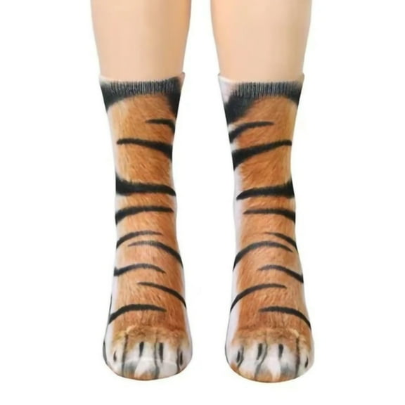 Norbi 3D Animal Paw Socks for unisex 1/3 Pair Funny 3D Print Pig Dog Tiger Stockings Novelty Socks Gag Gifts