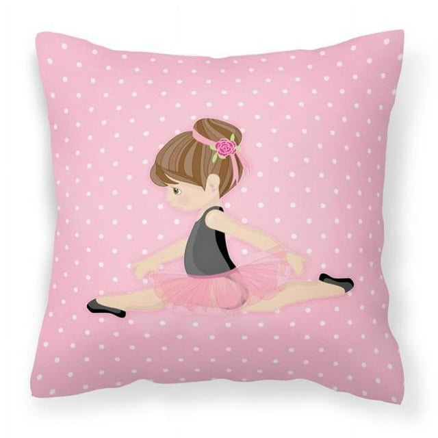 Carolines Treasures BB5174PW1818 Ballerina Brunette Jete Fabric Decorative Pillow - 18 x 3 x 18 in.