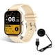 thumbnail image 4 of Hombres Smart Watch Digital Bluetooth Compatible con la pantalla Táctil Táctil Reloj de pulsera Fitness Tarifa cardíaca Música Reproductor de música SmartWatch Electronics Gold Silicone Strap Inevent EL005787-06B, 4 of 7