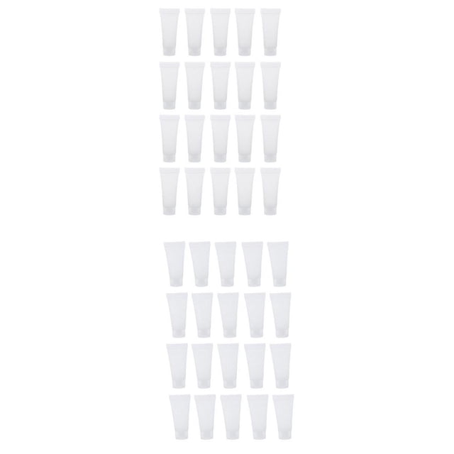 20 Piezas Vacías 30 Ml + 20 X 10 Ml Botellas De Viales De Tubo De Compresión Embalaje De Viaje Para Bricolaje Sunnimix Botella cosmética de tubo vacío