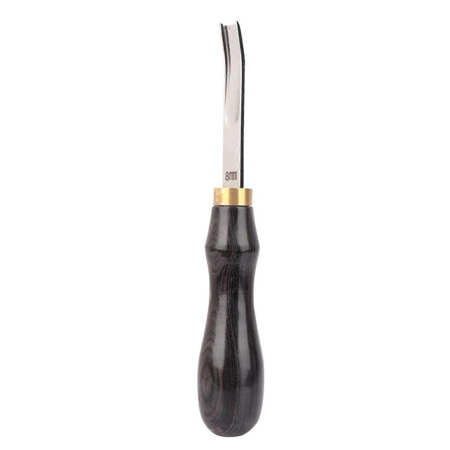 Herramienta biseladora de bordes de cuero Yashi con mango de madera 8 mm