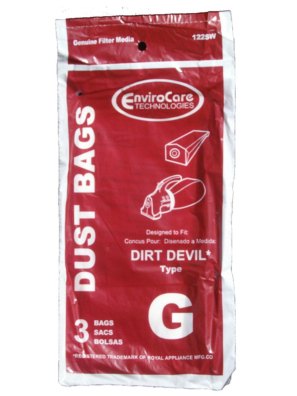 6 Vacuum Cleaner Bags for Hand Vac Bag Type G Dirt Devil 3010347001 3010348001