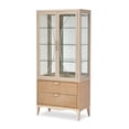 thumbnail image 2 of Michael Amini Malibu Crest Wood & Glass Display Cabinet - Chardonnay, 2 of 14