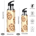 thumbnail image 2 of Chocolate Chip Cookies Small Sports Water Bottle with Straw Lid Insulated Stainless Steel Leak Proof BPA Free Thermal Mug with Handle for Gym Yoga Cycling Camping, 2 of 8