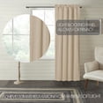 thumbnail image 3 of VHC Brands Sawyer Mill Charcoal Ticking Stripe Blackout Panel 84x40, 3 of 6