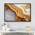 thumbnail image 3 of wall26 - Framed Canvas Wall Art - Abstract Agate Slice Pattern - Giclee Print Gallery Wrap Modern Home Art Ready to Hang - 16"x24" Black, 3 of 5