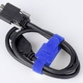thumbnail image 5 of 1 Pc Reusable Cable Ties - Adjustable Multi-Color Cord Ties & Cable Straps for Wire Management - Hook and Loop Cord Organizer Straps for Electronics, PC & Desk, Blue, 5 of 5