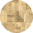 thumbnail image 1 of Ahgly Company Indoor Round Patchwork Brown Transitional Area Rugs, 7' Round, 1 of 4