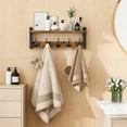thumbnail image 2 of Wall Mounted Storage Rack For Living Room Decoration Ornament Rack Entrance Key Rack Solid Wood Bathroom Storage Rack Wood, 2 of 6