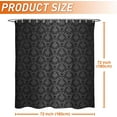 thumbnail image 2 of Halloween Goth Skeleton Shower Curtain 72x72 Inch Gothic Skull Shower Curtains for Bathroom with Hooks Halloween Bathroom Home Bath Decor Waterproof Fabric, 2 of 6