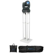 Rockville Rock Beam DC DJ Club Stage Pro Moving Head Light White Totem Stand