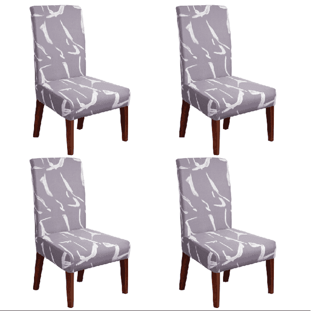 4 Pack Chair Slipcovers For Dining Room Spandex Protector Covers For Kitchen Stretch Elastic Seat Covers Living Room Furniture Short Chair Slipcovers For Party Ceremony Banquet Home Party Walmart Com Walmart Com