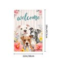 thumbnail image 4 of Amhnf Welcome Pitbull Dogs Floral Garden Flag For Home Outdoor Garden Yard Decor 12x18 inch, 4 of 5