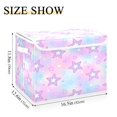 thumbnail image 3 of 40L Lidded Home Storage Bins Foldable Storage Box with Handle for Home Bedroom Closet, Star Printed, 3 of 7
