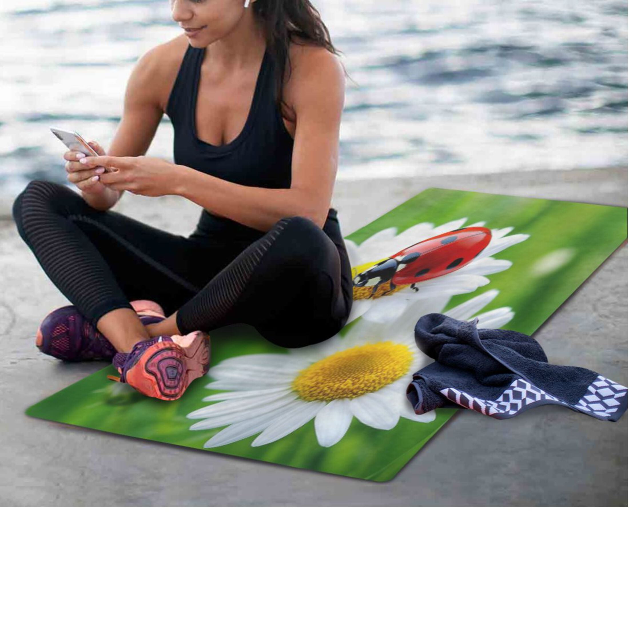 BZSMCE Yoga Mat Women Fitness Mat Ladybug's Delight Pattern