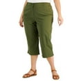 thumbnail image 2 of MSRP $45 Karen Scott Plus Size Comfort-Waist Capri Pants Green Size 24W, 2 of 2