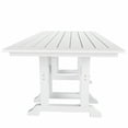 thumbnail image 7 of WestinTrends Malibu Outdoor Dining Table for 6, All Weather Poly Lumber Adirondack 71" Trestle Long Dining Table with Umbrella Hole, White, 7 of 7