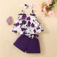 thumbnail image 7 of Summer Saving! Yievot 3Pcs Toddler Girls Summer Outfits Sleeveless Floral Camisole Tank Top + Shorts +Hairband Set Casual Girls Clothing Sets 3 Months-2 Years 2024 Summer Toddler Outfits on Clearance, 7 of 7