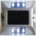 thumbnail image 2 of Aluminum Solar 6-LED Deck Dock Lights Step Road Path Lamp Waterproof Security Warning Driveway for Outdoor Fence Pool Patio Yard Home Pathway Stairs Garden (White), 2 of 7