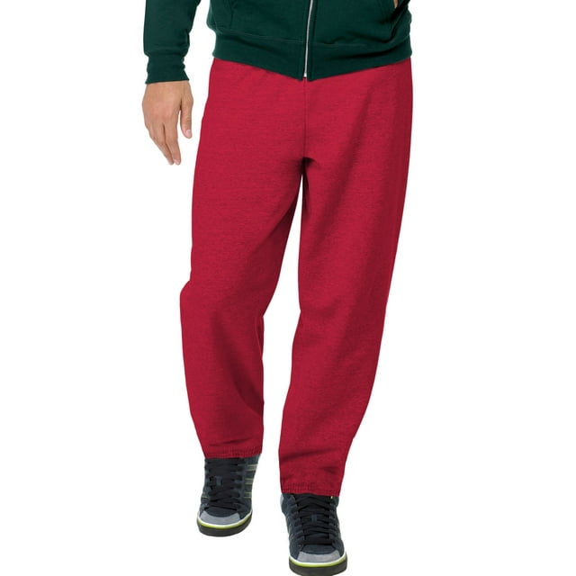 Hanes ComfortBlend EcoSmart Men`s Sweatpants - Best-Seller, XL, Deep Red