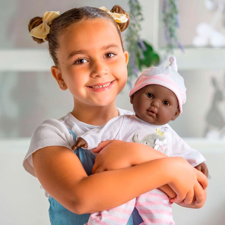 JC Toys, Baby Doll, 15 inches, African American Pink Soft Body