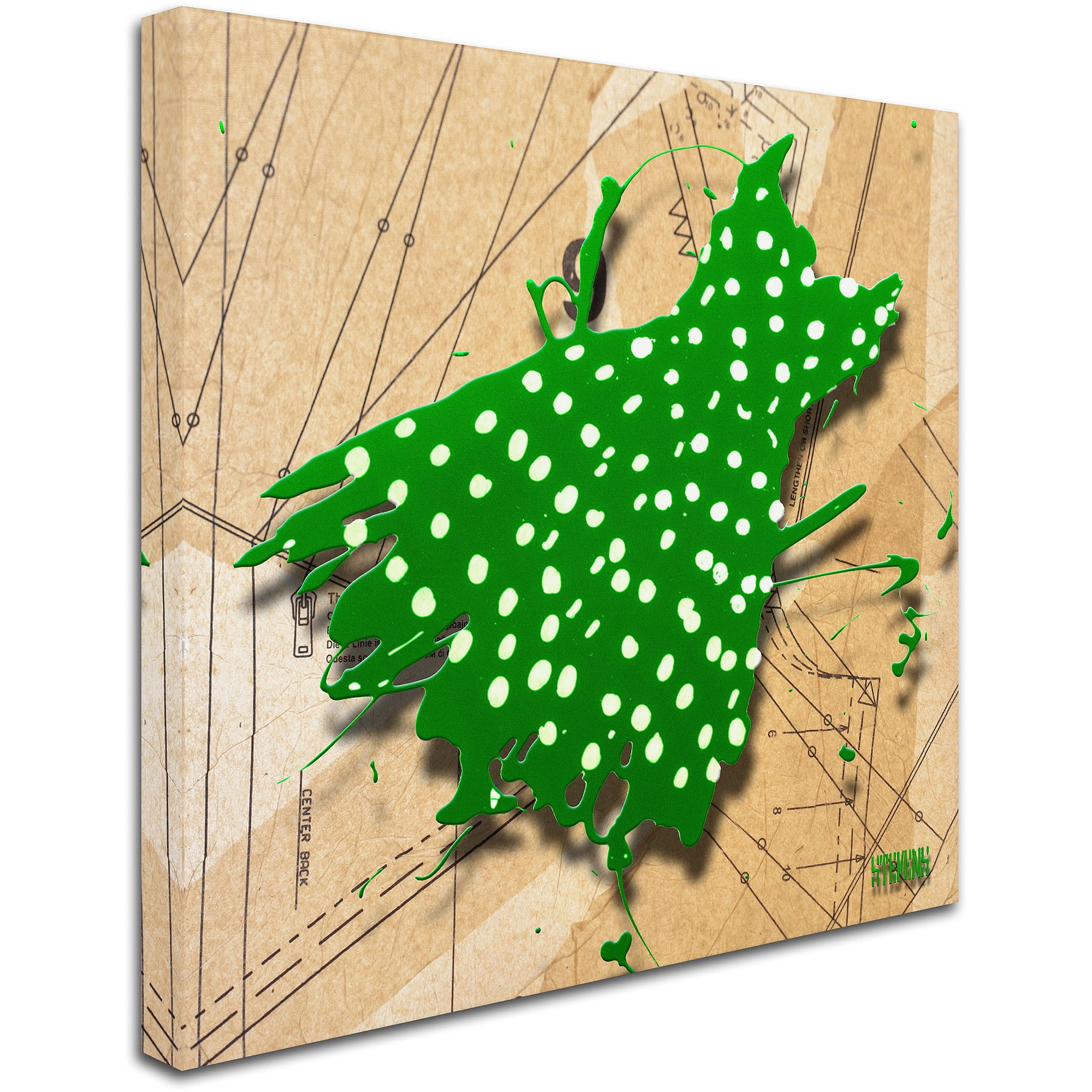 Trademark Fine Art "White on Green" Canvas Art by Roderick Stevens