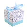 thumbnail image 1 of Caja de regalo de dulces de chocolate con cinta, color azul claro, 50 Uds., forma cuadrada, recuerdo de fiesta de cumpleaños y boda, 1 of 2